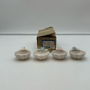 Vintage Lenwile China Ardalt Japan Open Salts, Butter Pads, Name-card Holders -4